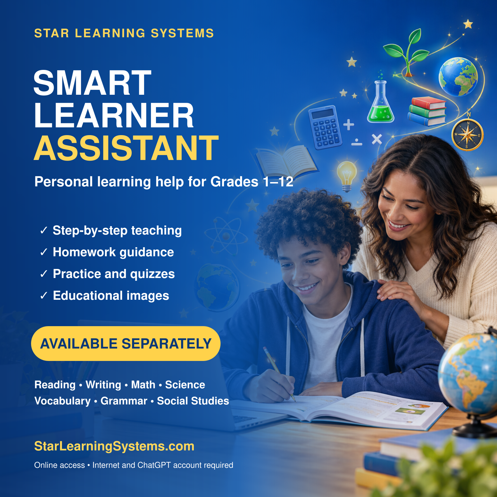 Smart Learner Assistant – Online Learning Help for Grades 1–12